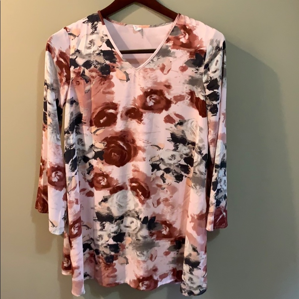 Pinkblush Floral Chiffon Dress